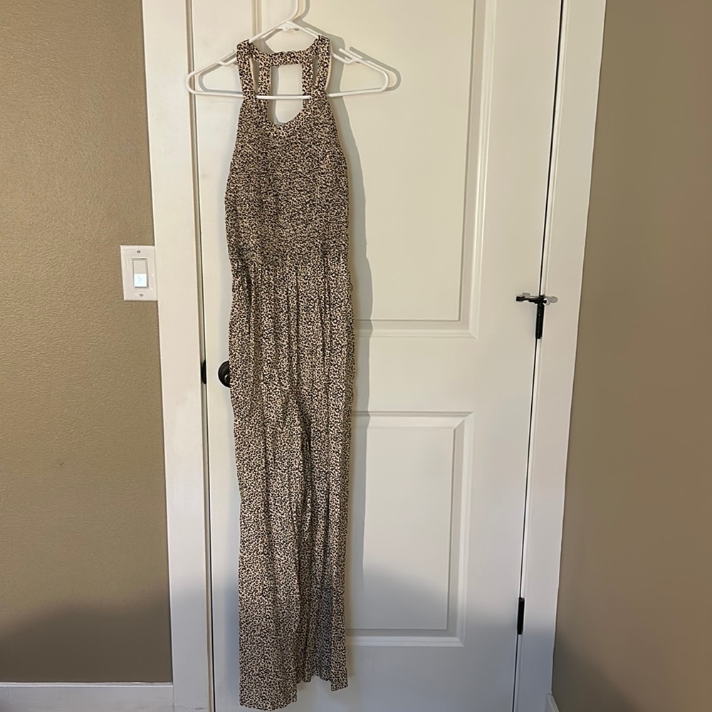 Jessica Simpson cheetah print sleeveless jumpsuit